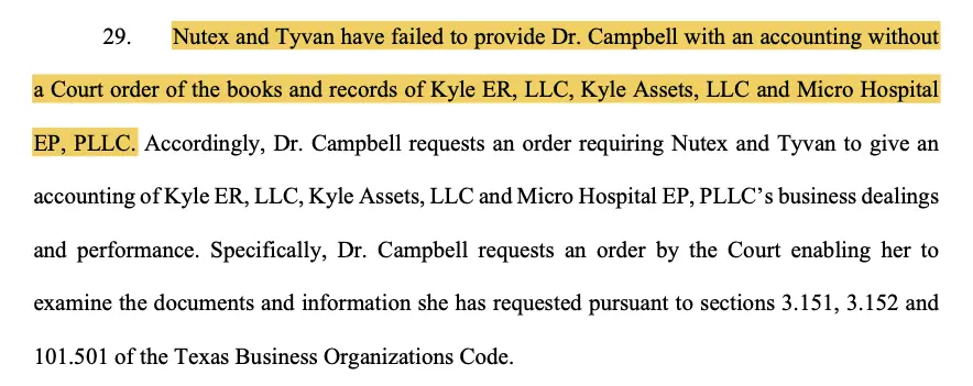 Kyle ER sued Nutex 2